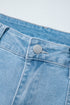 High Rise Barrel Leg Relaxed Fit Utility Patch Pocket Stretch Jeans